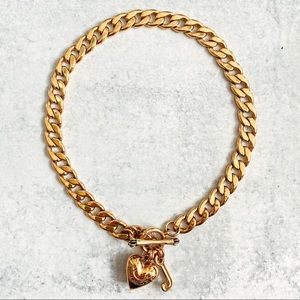 Juicy Couture Gold Heart Necklace 